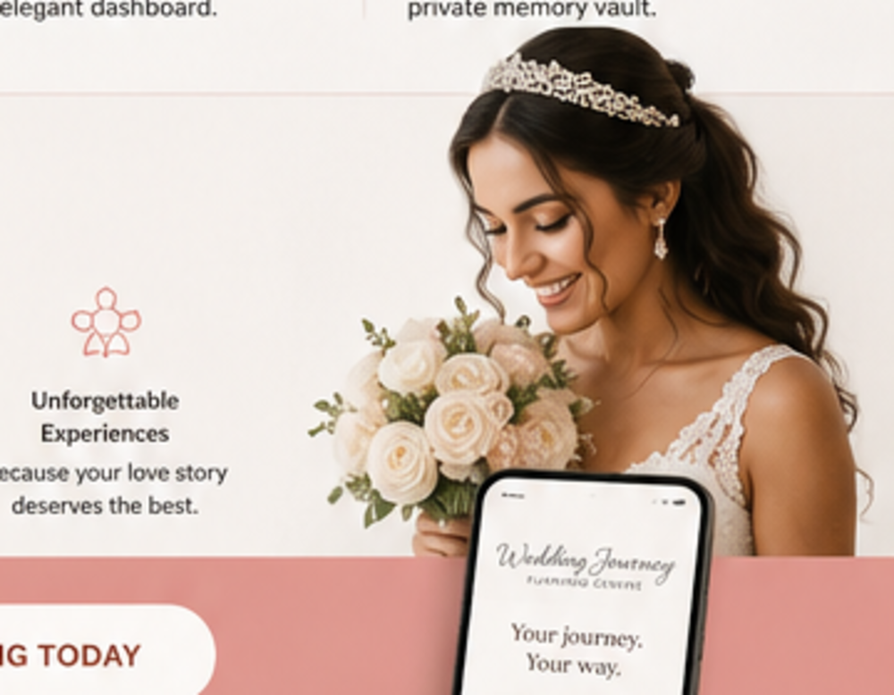 Bride using the Big Day wedding planning centre on her phone
